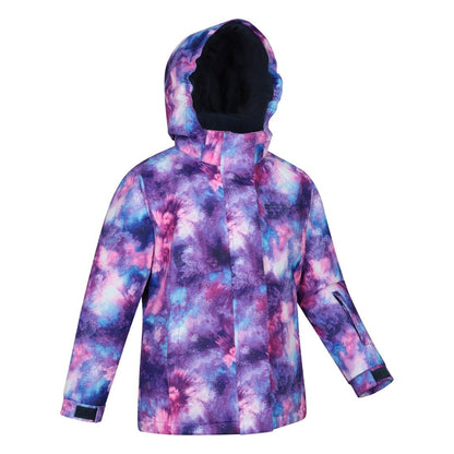 Dark Purple - Back - Mountain Warehouse Childrens-Kids Snowdrop Watercolour Ski Jacket
