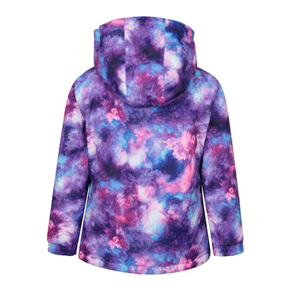 Dark Purple - Side - Mountain Warehouse Childrens-Kids Snowdrop Watercolour Ski Jacket