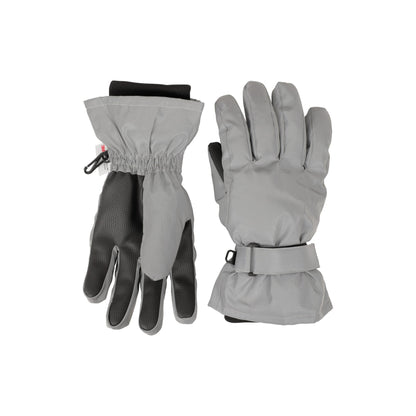 Grey - Side - Mountain Warehouse Childrens-Kids Reflective Winter Gloves