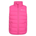 Pink - Front - Mountain Warehouse Childrens-Kids Rocko Plain Padded Gilet