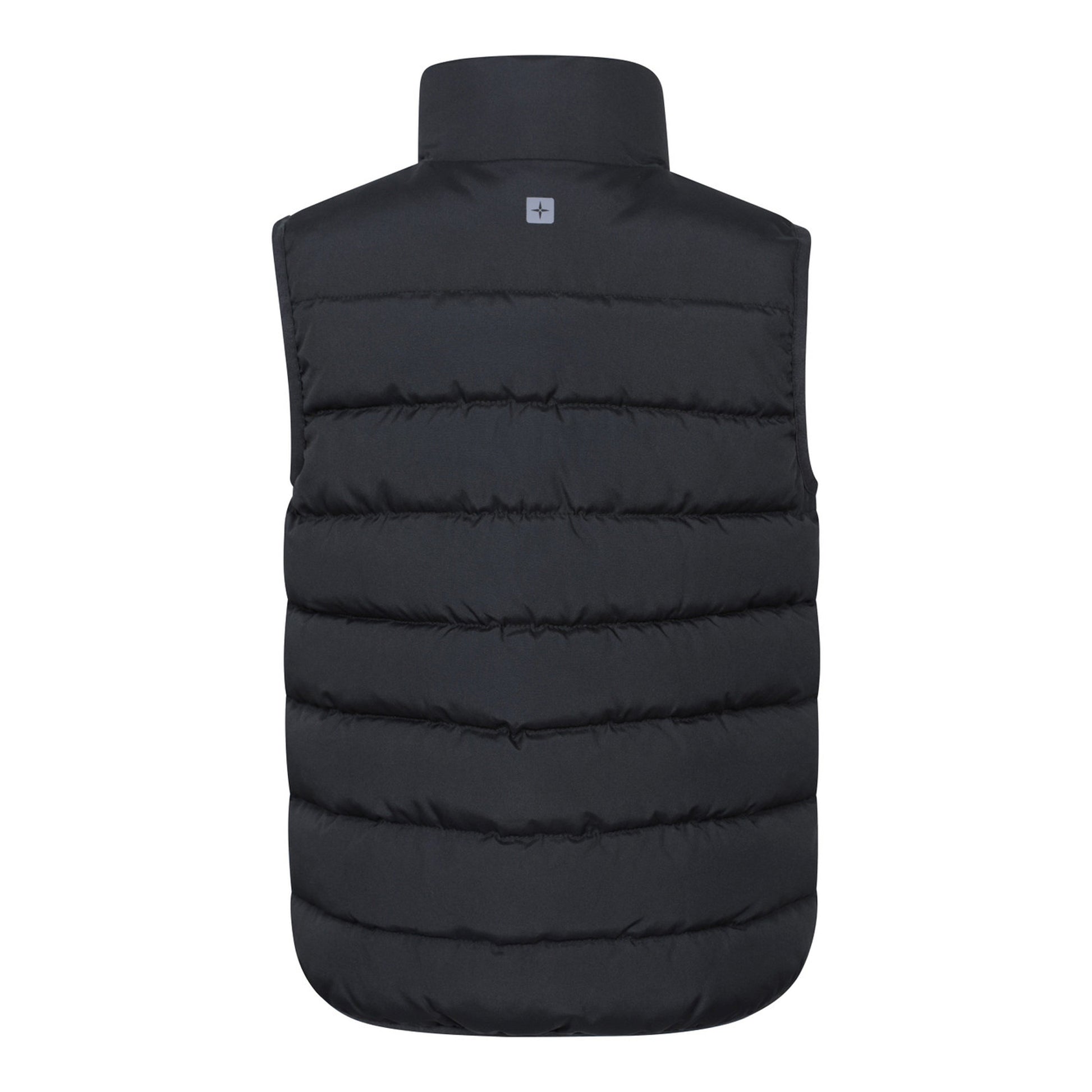 Black - Side - Mountain Warehouse Childrens-Kids Rocko Plain Padded Gilet