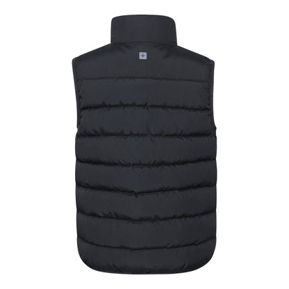 Black - Side - Mountain Warehouse Childrens-Kids Rocko Plain Padded Gilet