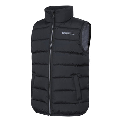 Black - Lifestyle - Mountain Warehouse Childrens-Kids Rocko Plain Padded Gilet