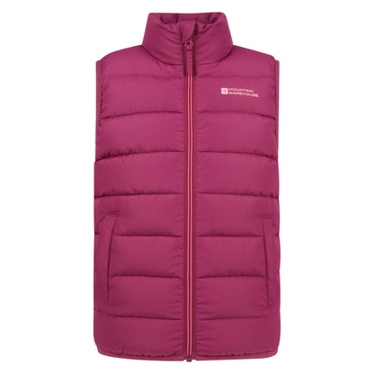 Berry - Front - Mountain Warehouse Childrens-Kids Rocko Plain Padded Gilet