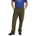 Khaki Green - Close up - Mountain Warehouse Mens Trek II Long Winter Trousers