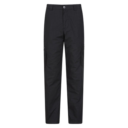 Jet Black - Front - Mountain Warehouse Mens Trek II Long Winter Trousers