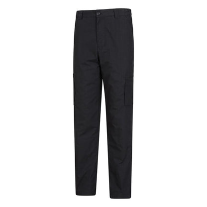 Jet Black - Side - Mountain Warehouse Mens Trek II Long Winter Trousers