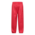 Red - Back - Mountain Warehouse Childrens-Kids Fleece Lined Waterproof Trousers