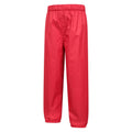 Red - Side - Mountain Warehouse Childrens-Kids Fleece Lined Waterproof Trousers