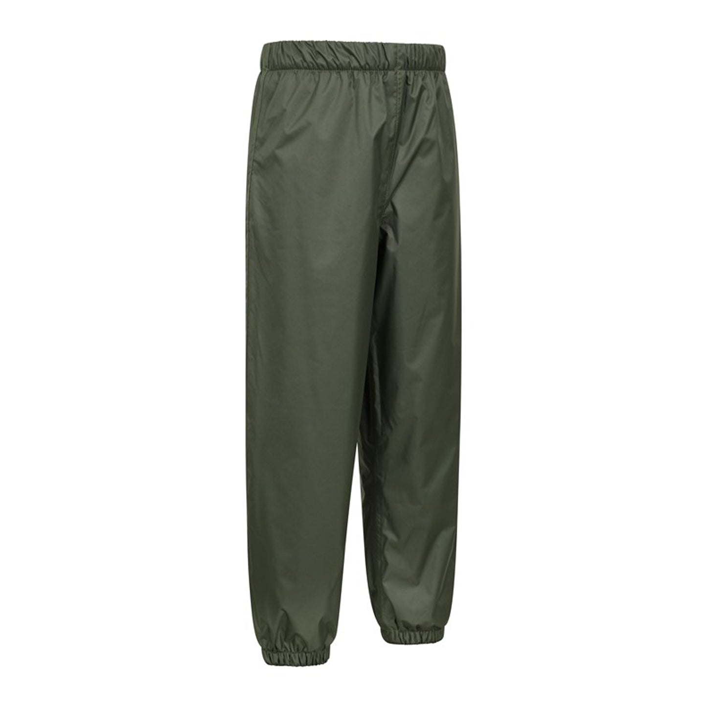 Khaki Green - Side - Mountain Warehouse Childrens-Kids Fleece Lined Waterproof Trousers