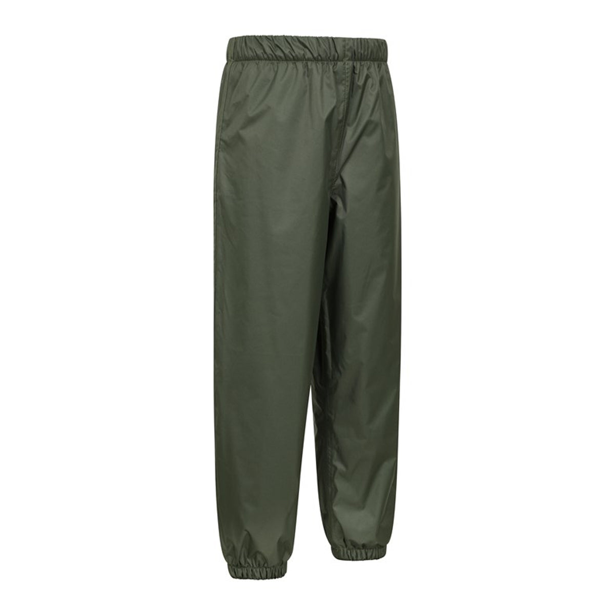Khaki Green - Side - Mountain Warehouse Childrens-Kids Fleece Lined Waterproof Trousers