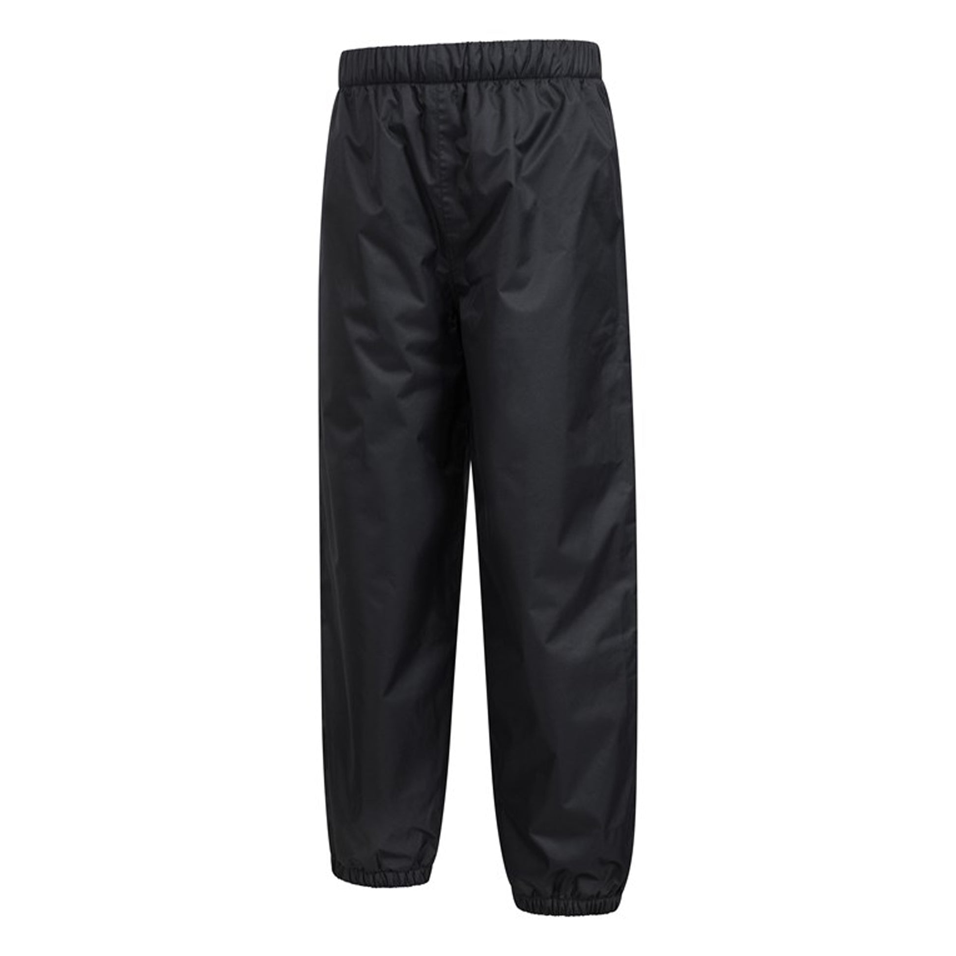 Black - Side - Mountain Warehouse Childrens-Kids Fleece Lined Waterproof Trousers