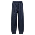 Navy - Front - Mountain Warehouse Childrens-Kids Fleece Lined Waterproof Trousers