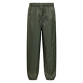 Green - Front - Mountain Warehouse Childrens-Kids Fleece Lined Waterproof Trousers