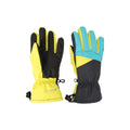 Lime-Black-Blue - Lifestyle - Mountain Warehouse Childrens-Kids Extreme Waterproof Ski Gloves