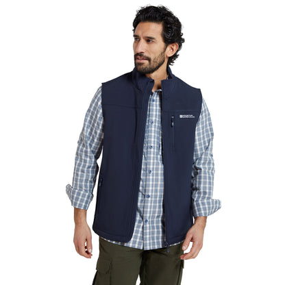 Dark Blue - Close up - Mountain Warehouse Mens Grasmere Gilet