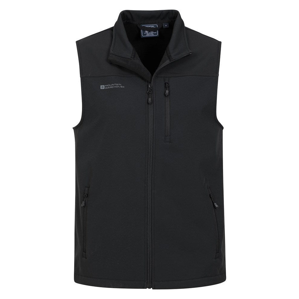 Black - Pack Shot - Mountain Warehouse Mens Grasmere Gilet