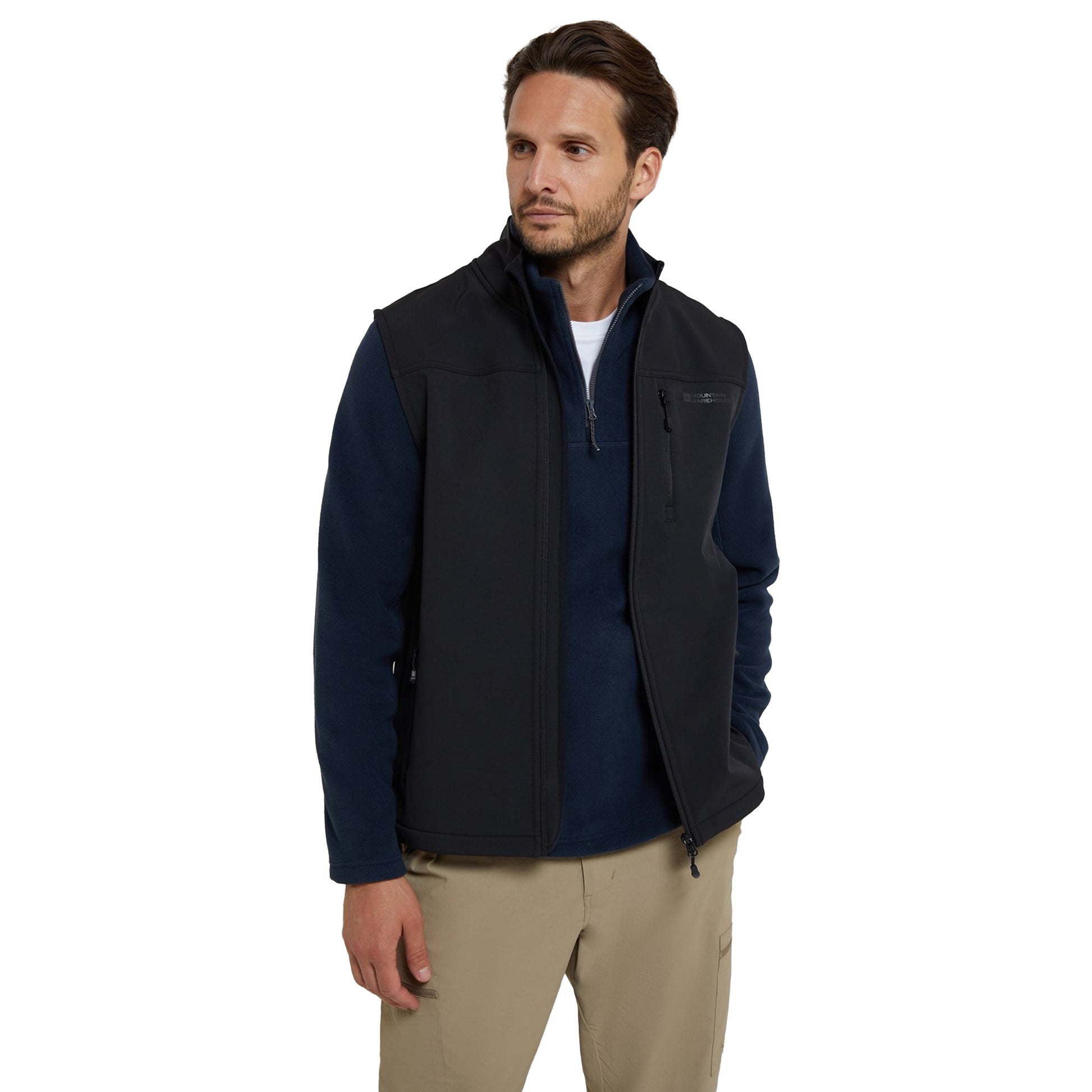 Black - Close up - Mountain Warehouse Mens Grasmere Gilet