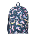 Dark Blue - Pack Shot - Mountain Warehouse Bookworm Unicorn And Rainbow 20L Backpack Set
