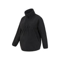Black - Pack Shot - Mountain Warehouse Womens-Ladies Cosy Sherpa Half Zip Maternity Fleece Top