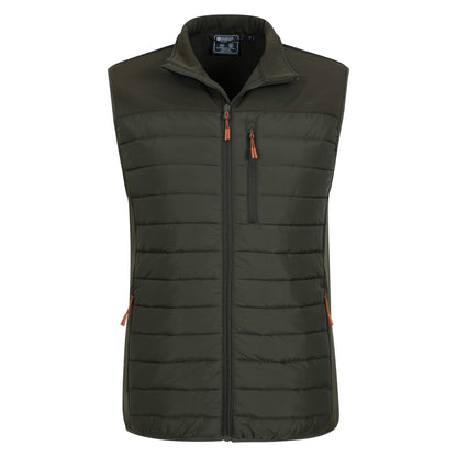 Green - Pack Shot - Mountain Warehouse Mens Turbine II Hybrid Padded Gilet