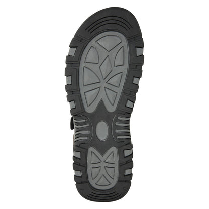 Black - Pack Shot - Mountain Warehouse Mens Z4 Synthetic Suede Sandals