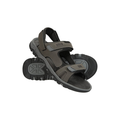 Black - Close up - Mountain Warehouse Mens Z4 Synthetic Suede Sandals