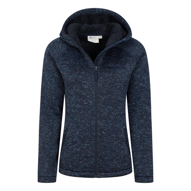 Dark Blue - Pack Shot - Mountain Warehouse Womens-Ladies Nevis Full Zip Hoodie