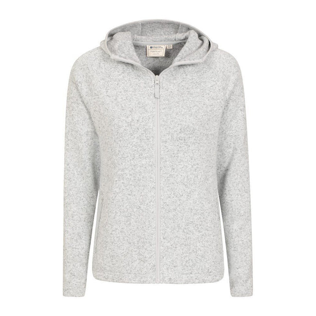 Grey - Pack Shot - Mountain Warehouse Womens-Ladies Nevis Full Zip Hoodie