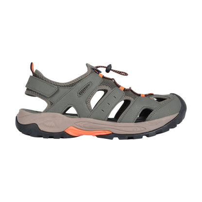 Khaki Green - Side - Mountain Warehouse Mens Rift Drainage Sandals