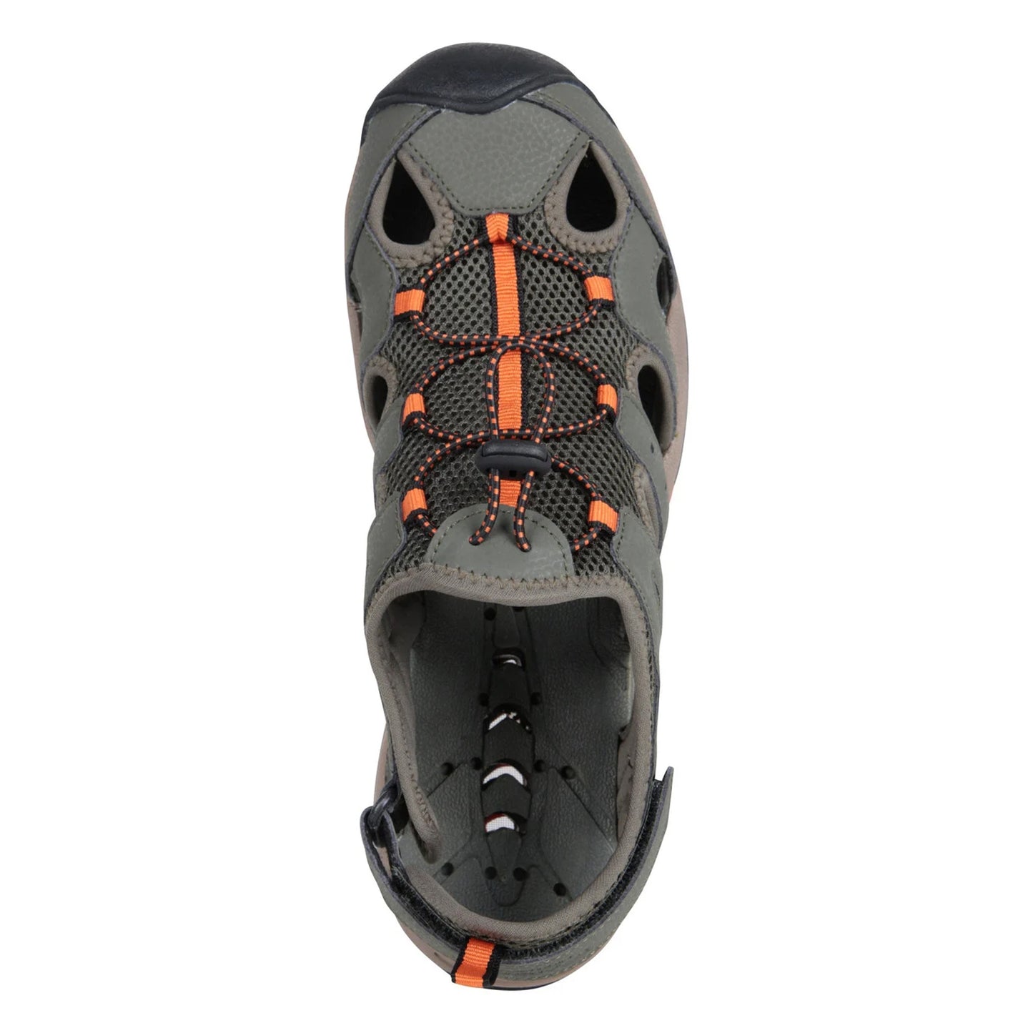 Khaki Green - Pack Shot - Mountain Warehouse Mens Rift Drainage Sandals