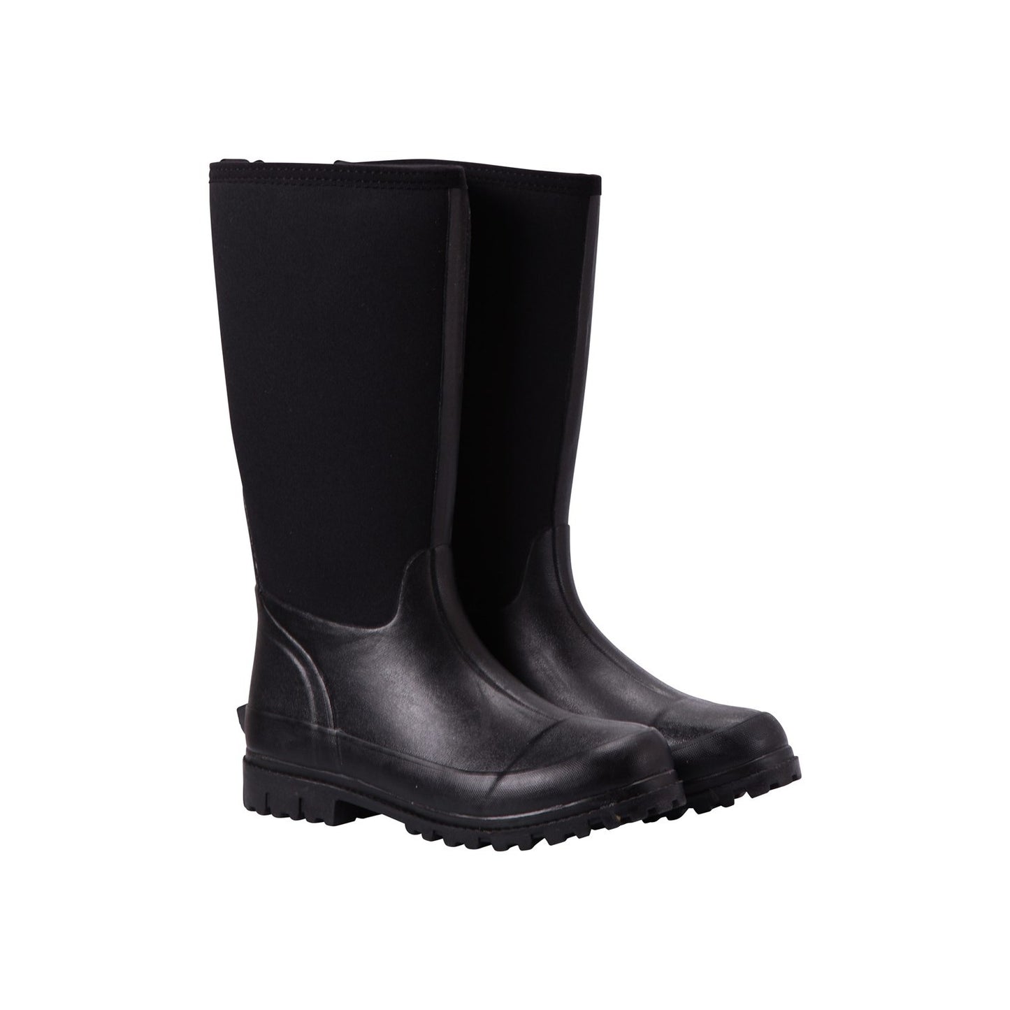 Black - Front - Mountain Warehouse Womens-Ladies Mucker Neoprene Calf Boots