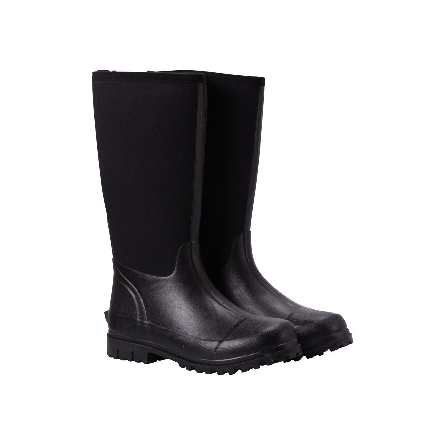 Black - Front - Mountain Warehouse Womens-Ladies Mucker Neoprene Calf Boots