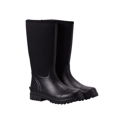 Black - Front - Mountain Warehouse Womens-Ladies Mucker Neoprene Calf Boots
