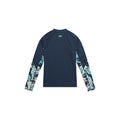 Navy - Back - Animal Womens-Ladies Lillie Contrast Panel Rash Guard