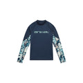 Navy - Front - Animal Womens-Ladies Lillie Contrast Panel Rash Guard