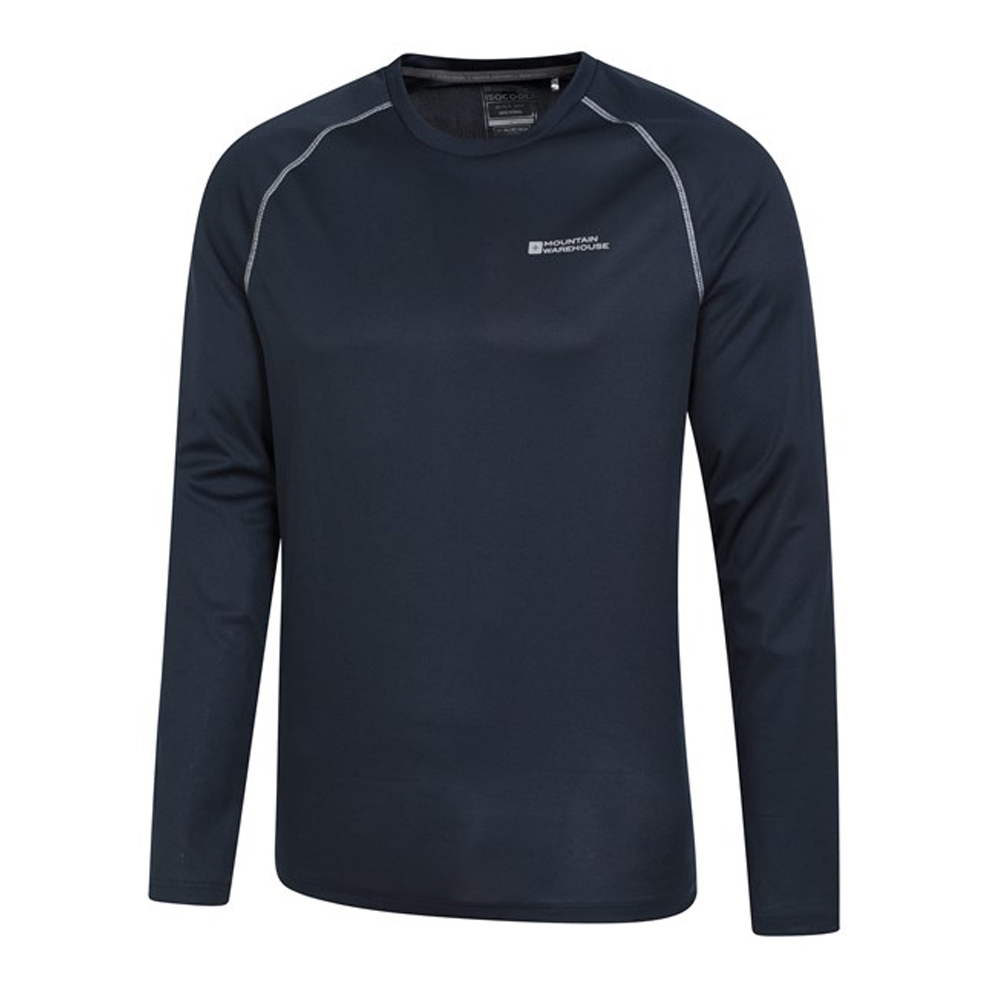 Navy - Side - Mountain Warehouse Mens Endurance Long-Sleeved T-Shirt