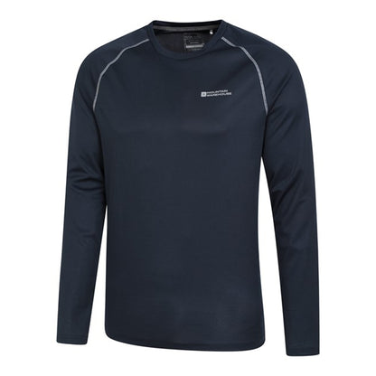 Navy - Side - Mountain Warehouse Mens Endurance Long-Sleeved T-Shirt