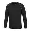 Jet Black - Side - Mountain Warehouse Mens Endurance Long-Sleeved T-Shirt