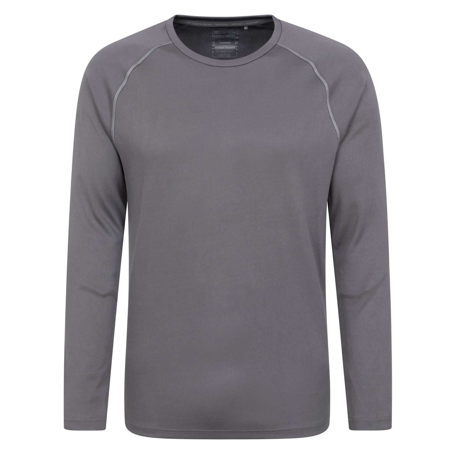 Dark Khaki - Front - Mountain Warehouse Mens Endurance Long-Sleeved T-Shirt