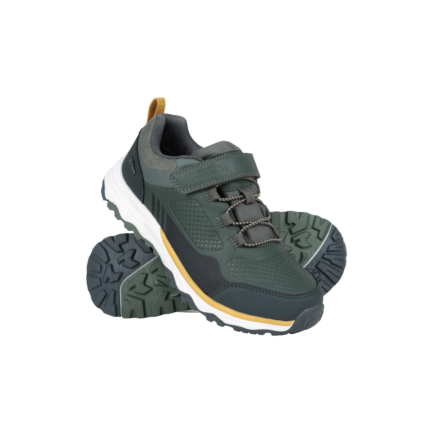 Dark Khaki - Front - Mountain Warehouse Childrens-Kids Wilderness Waterproof Walking Shoes