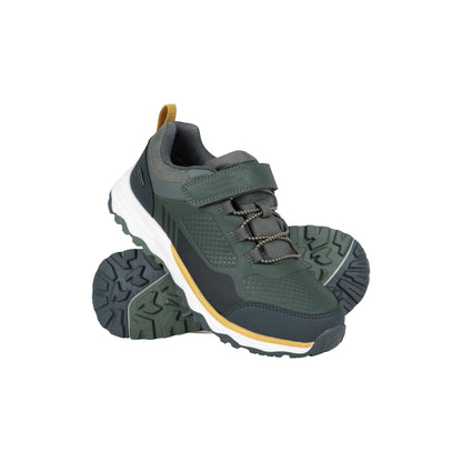 Dark Khaki - Front - Mountain Warehouse Childrens-Kids Wilderness Waterproof Walking Shoes
