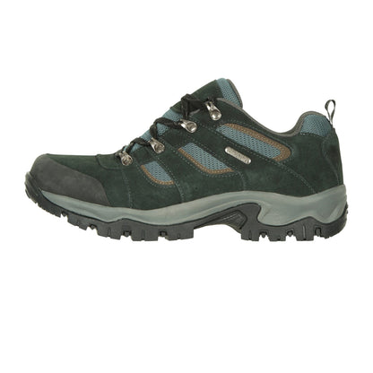 Black - Side - Mountain Warehouse Mens Voyage Suede Waterproof Walking Shoes