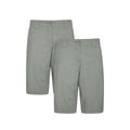 Khaki Green - Front - Mountain Warehouse Womens-Ladies Coast Stretch Shorts (Pack of 2)