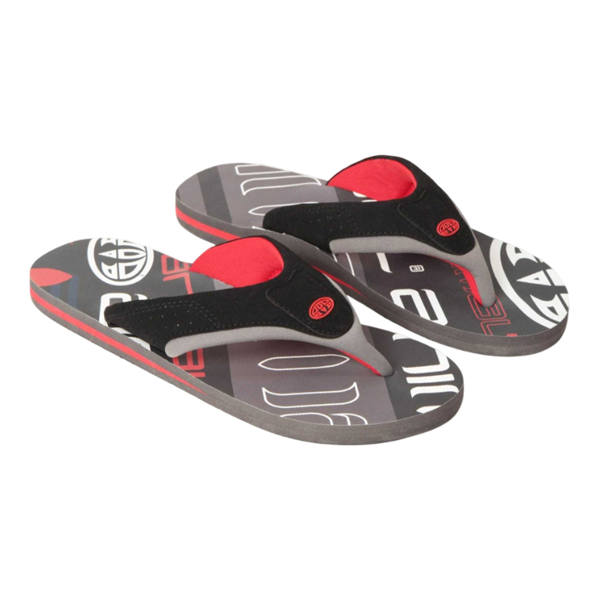 Dark Grey - Front - Animal Mens Jekyl Recycled Flip Flops