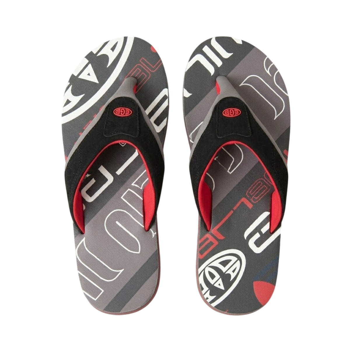 Dark Grey - Back - Animal Mens Jekyl Recycled Flip Flops