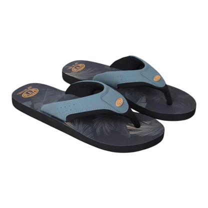 Dark Khaki - Front - Animal Mens Jekyl Recycled Flip Flops