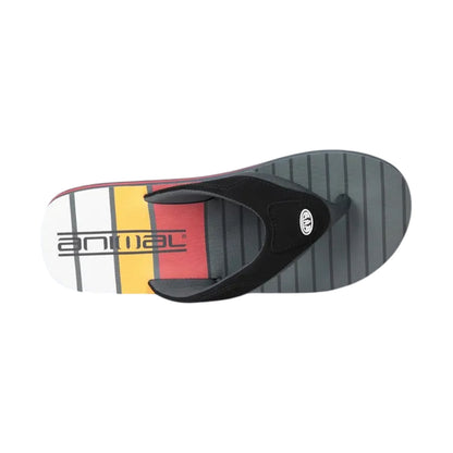 Grey - Back - Animal Mens Jekyl Recycled Flip Flops