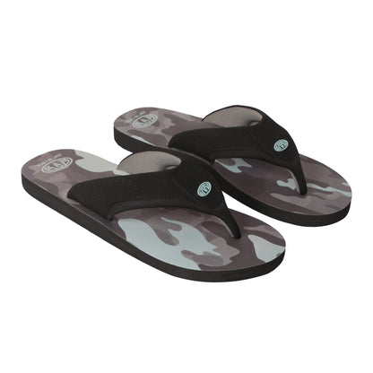 Medium Grey - Front - Animal Mens Jekyl Recycled Flip Flops
