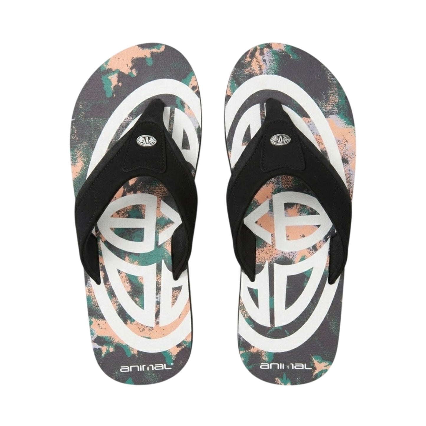 Mixed - Back - Animal Mens Jekyl Recycled Flip Flops